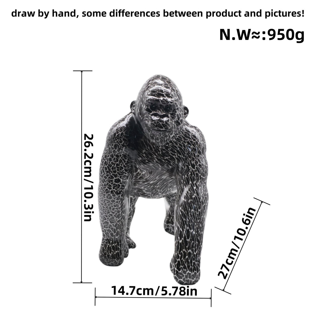 Artistic Gorilla Sculpture | High & Bury