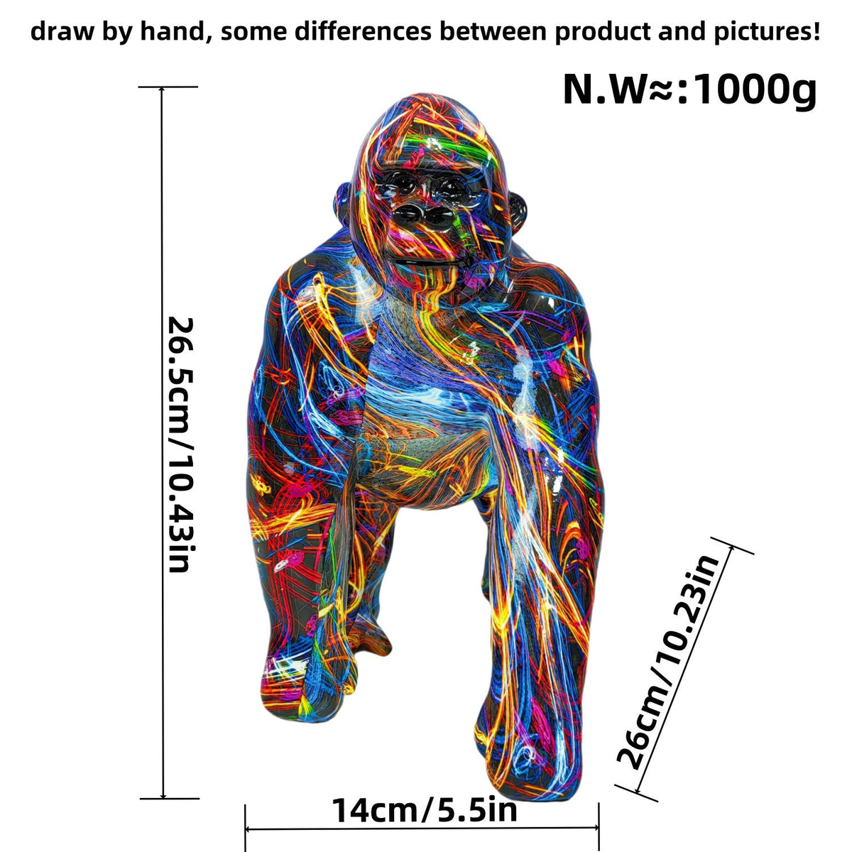 Artistic Gorilla Sculpture | High & Bury
