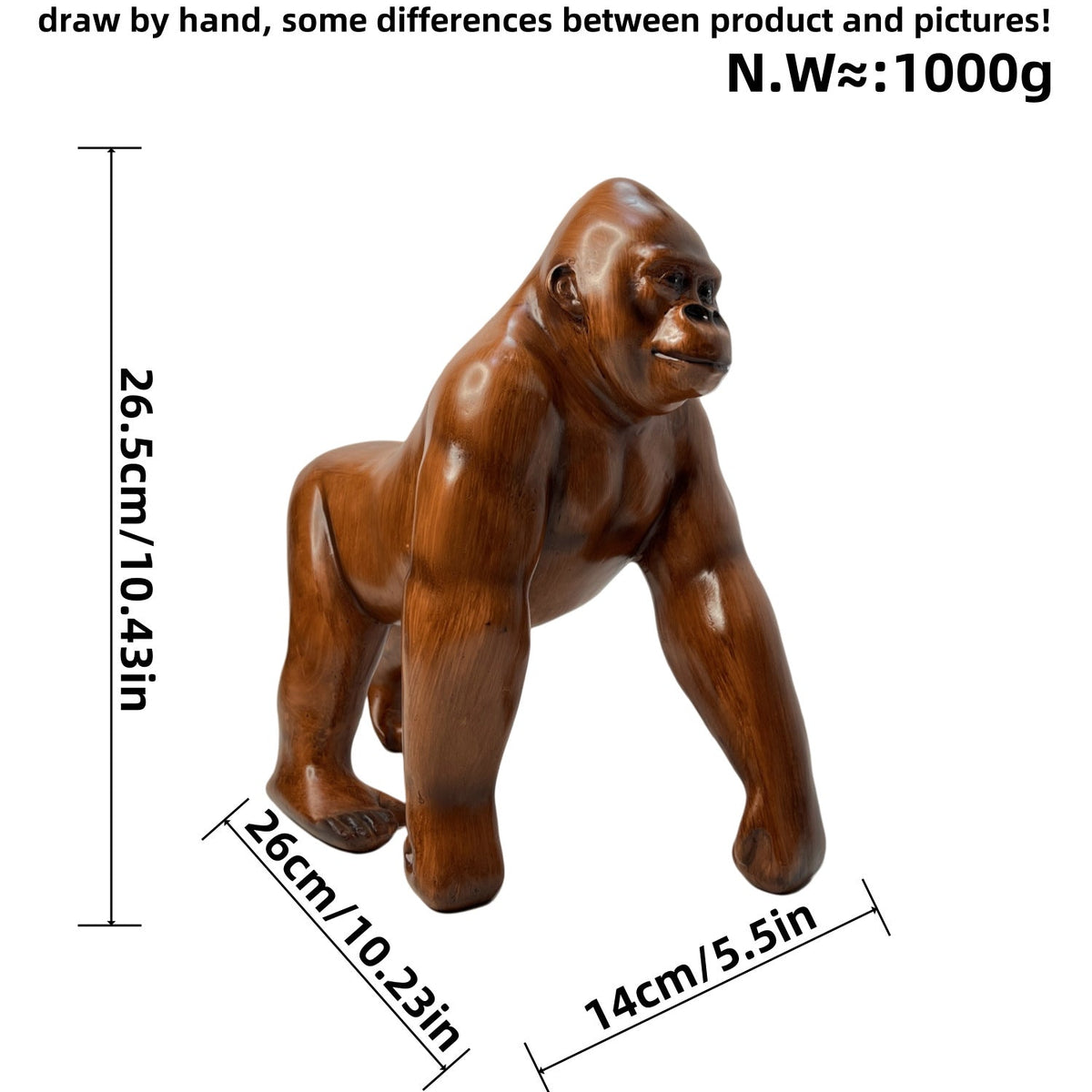 Artistic Gorilla Sculpture | High & Bury