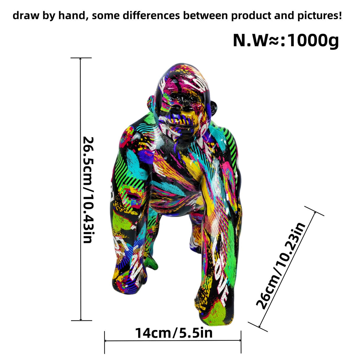 Artistic Gorilla Sculpture | High & Bury