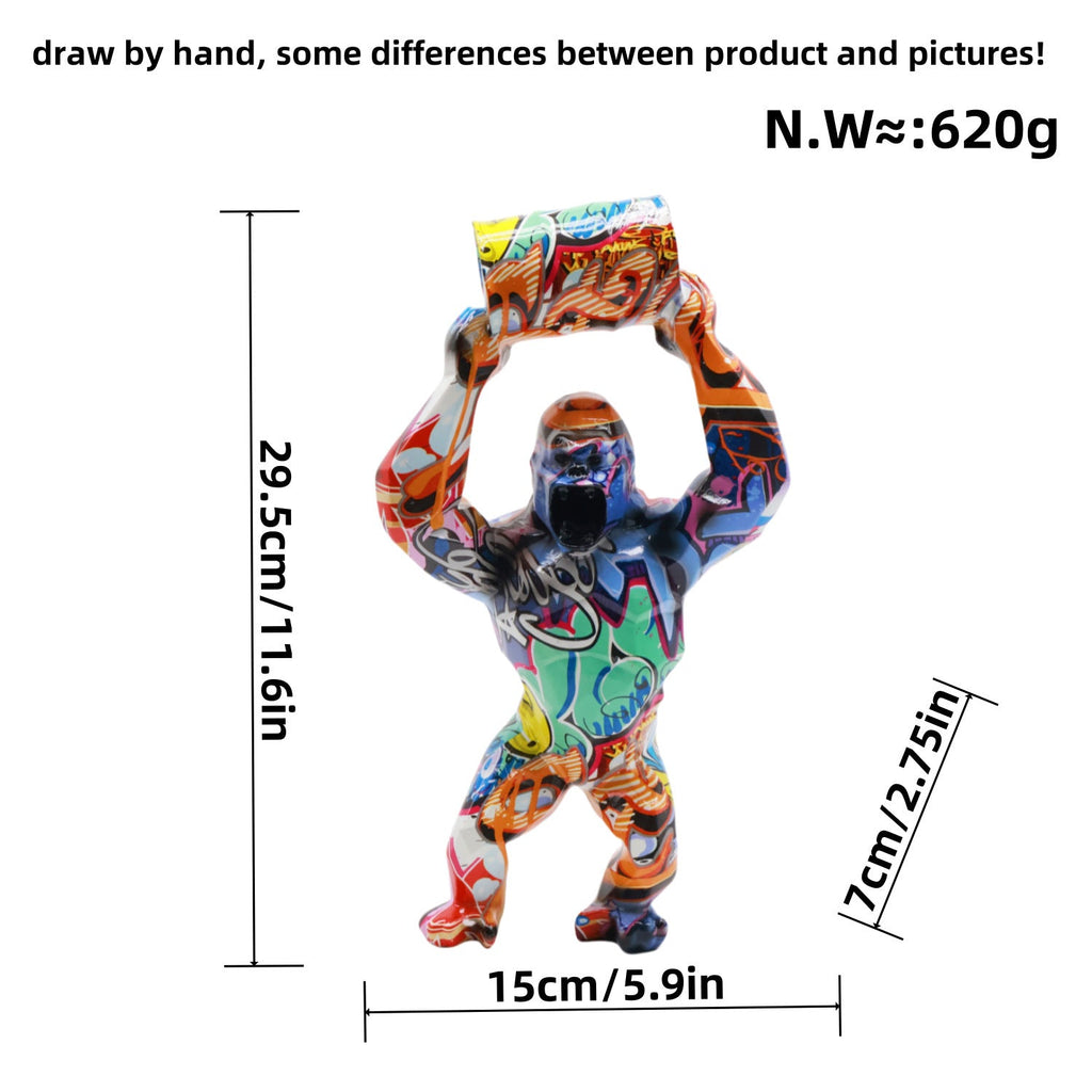 Artistic Gorilla Sculpture | High & Bury