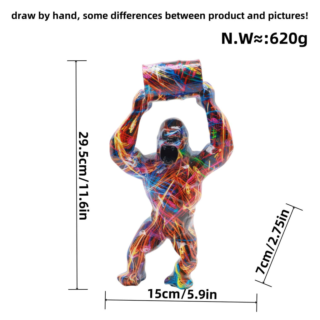 Artistic Gorilla Sculpture | High & Bury
