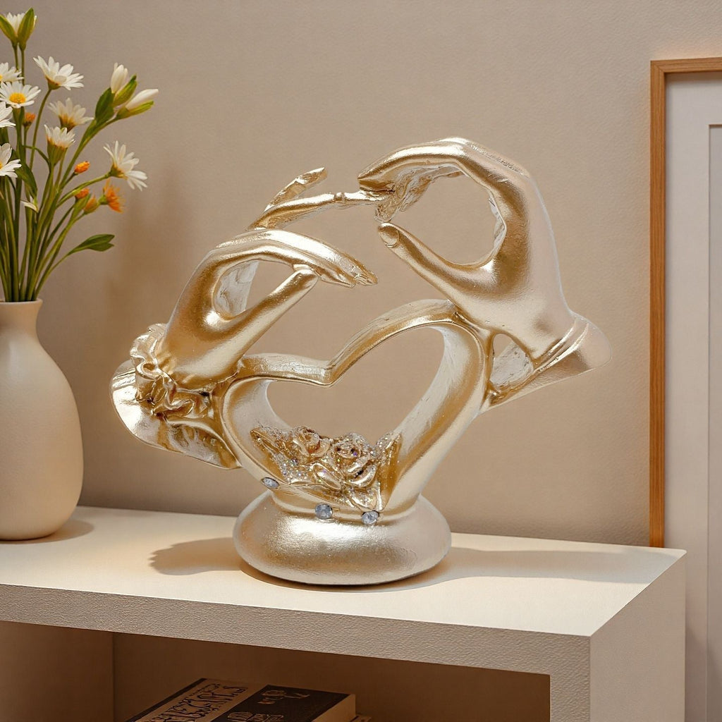 Artistic Heart Sculpture with Detailed Painting | High & Bury