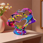 Artistic Heart Sculpture with Detailed Painting | High & Bury