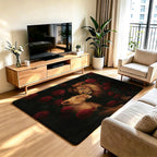 Artistic Lion Print Area Rug | High & Bury