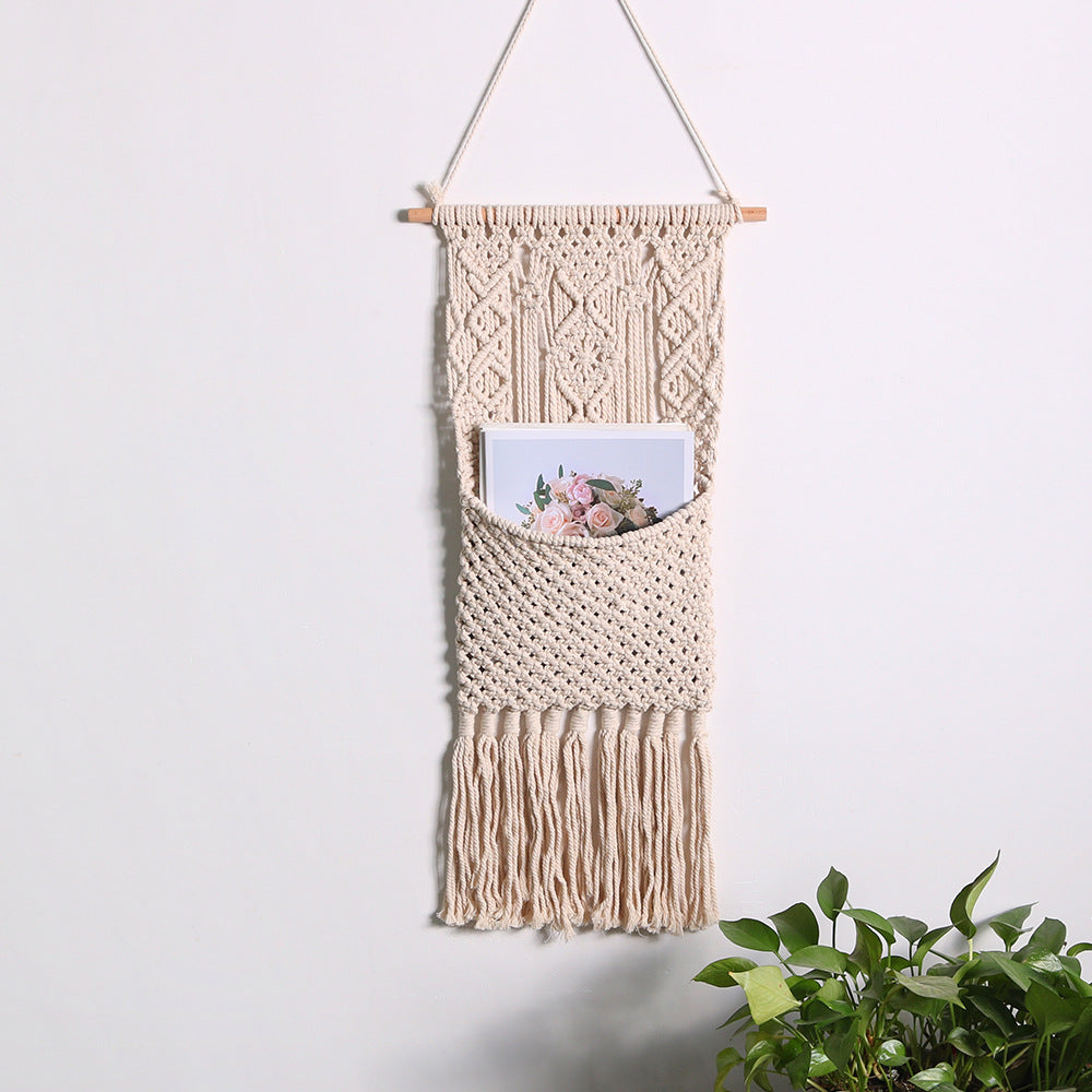 Artistic Macrame Wall Decor with Beautiful Fringe Decoration | High & Bury