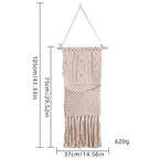 Artistic Macrame Wall Decor with Beautiful Fringe Decoration | High & Bury