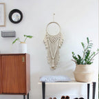 Artistic Macrame Wall Hanging Beige | High & Bury