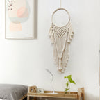 Artistic Macrame Wall Hanging Beige | High & Bury