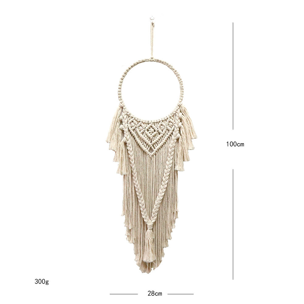 Artistic Macrame Wall Hanging Beige | High & Bury