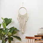 Artistic Macrame Wall Hanging Beige | High & Bury