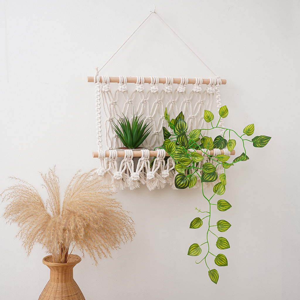Artistic Macrame Wall Hanging Organizer | High & Bury