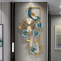 Artistic Metal Wall Clock with Floral and Bird Design | High & Bury