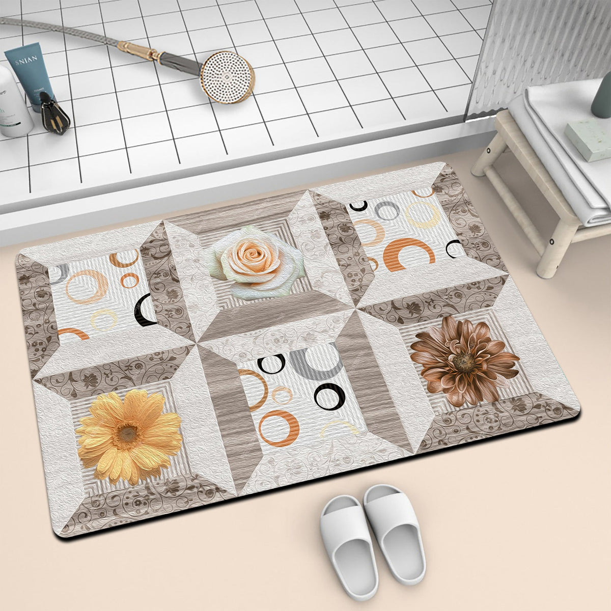 Artistic Mosaic Bath Mat | High & Bury