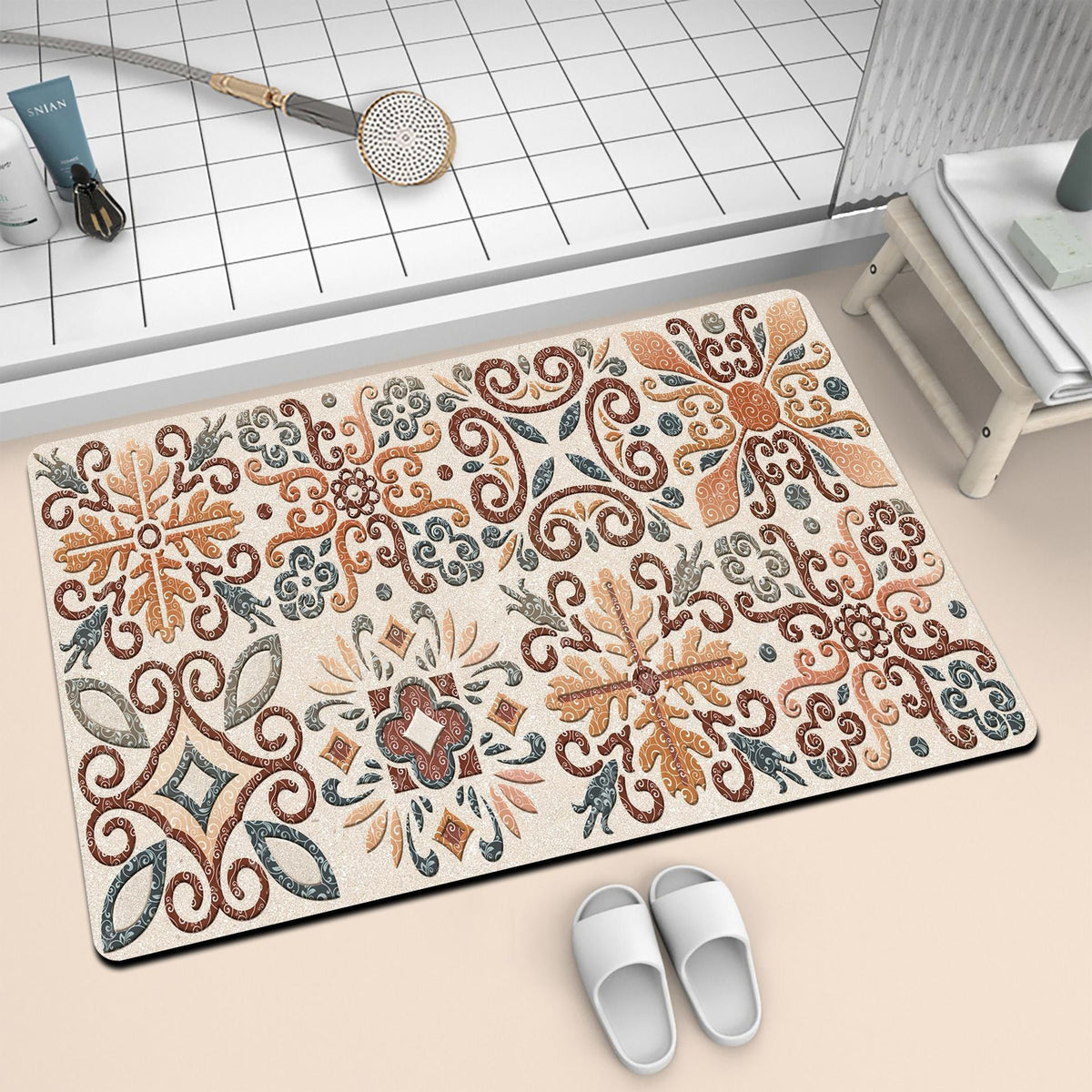 Artistic Mosaic Bath Mat | High & Bury