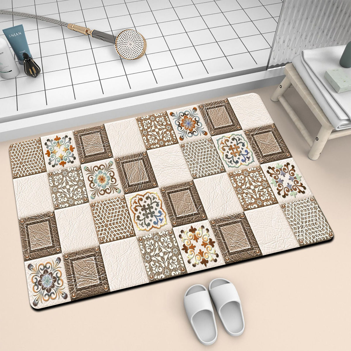 Artistic Mosaic Bath Mat | High & Bury