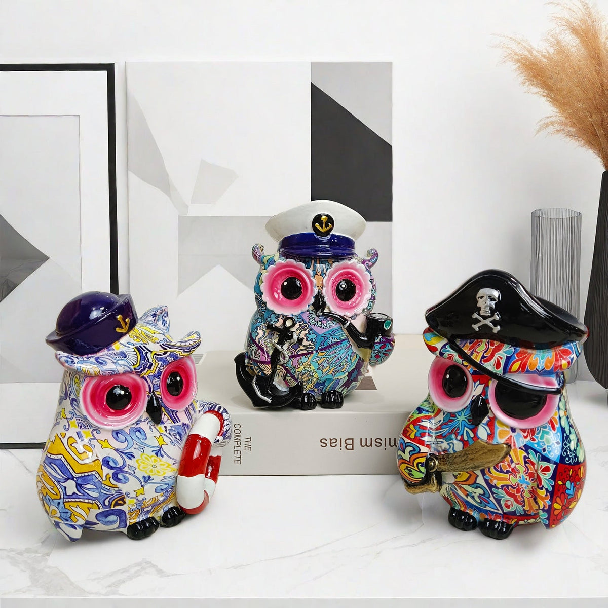 Artistic Owl Figure in Maritime Design | High & Bury