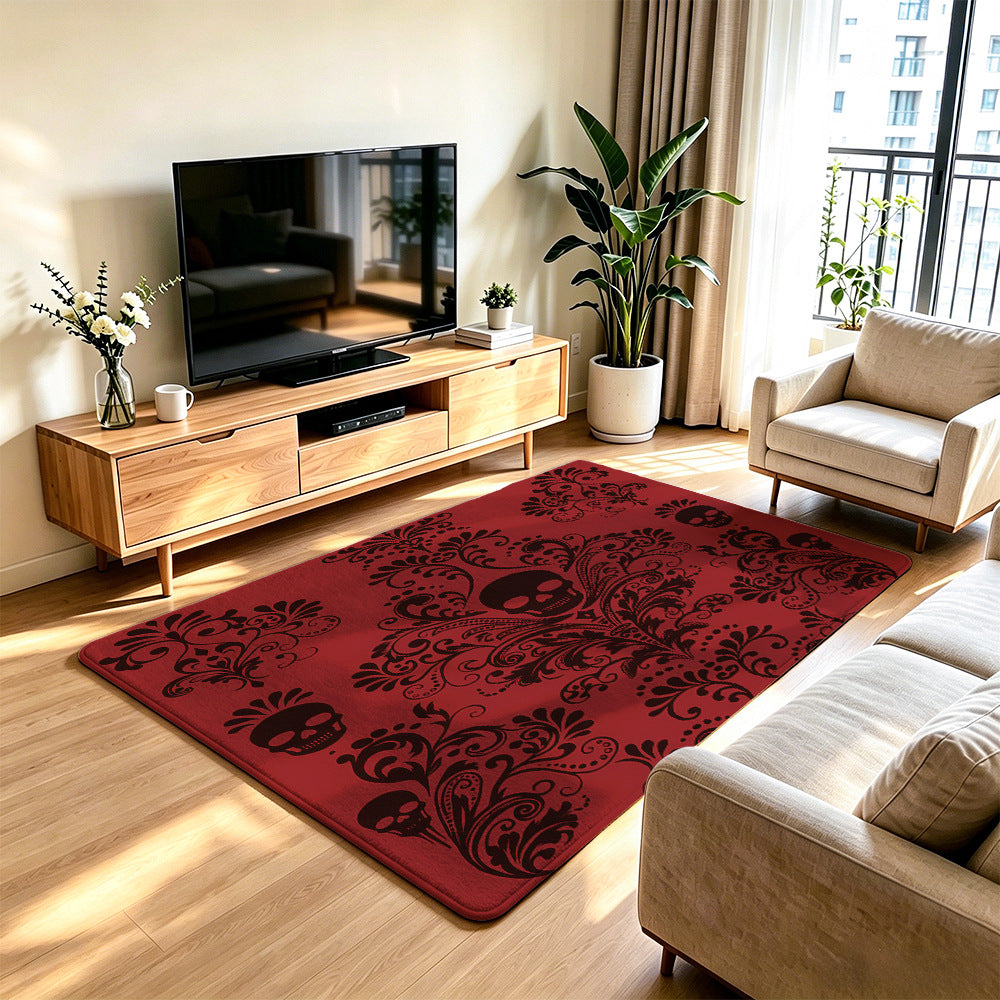 Artistic Skull Design Area Rug | High & Bury