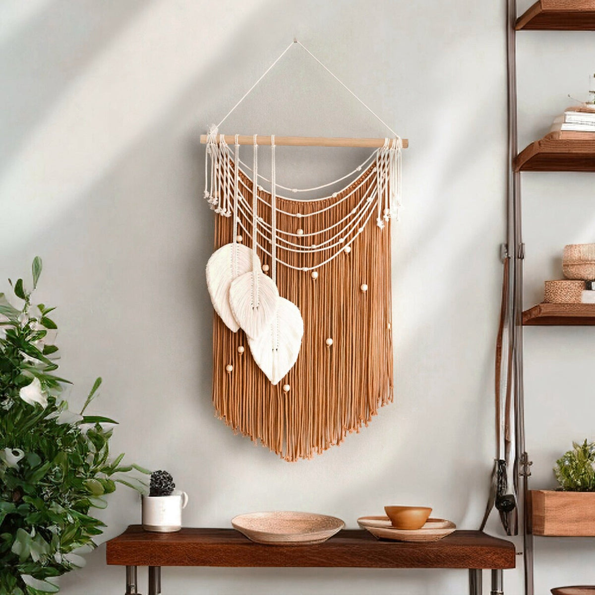Artistic Wall Hanging made of Macrame with Hearts | High & Bury