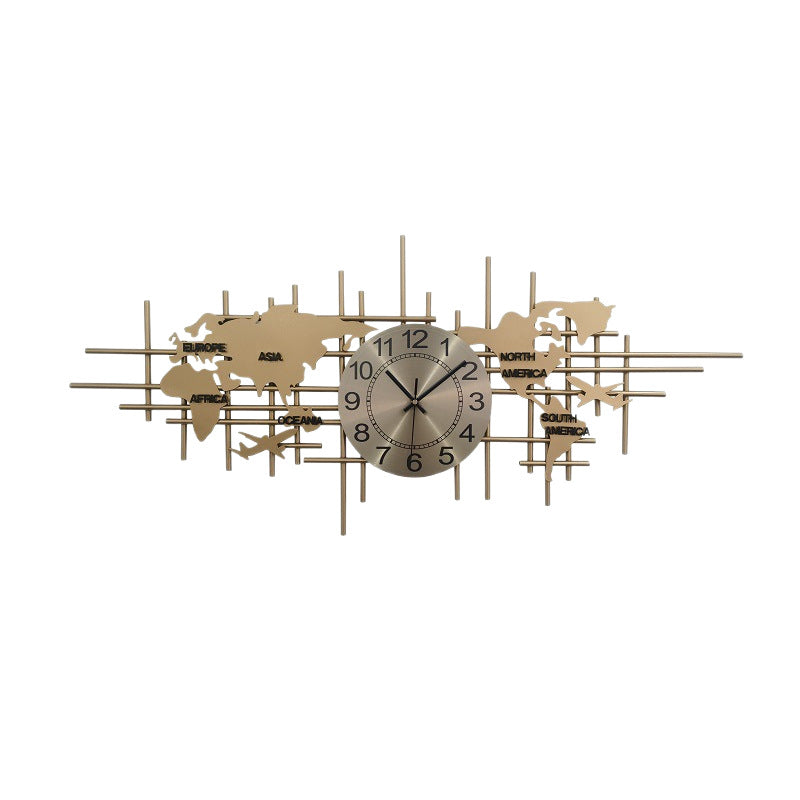 Artistic World Map Wall Clock | High & Bury