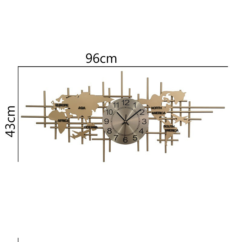 Artistic World Map Wall Clock | High & Bury