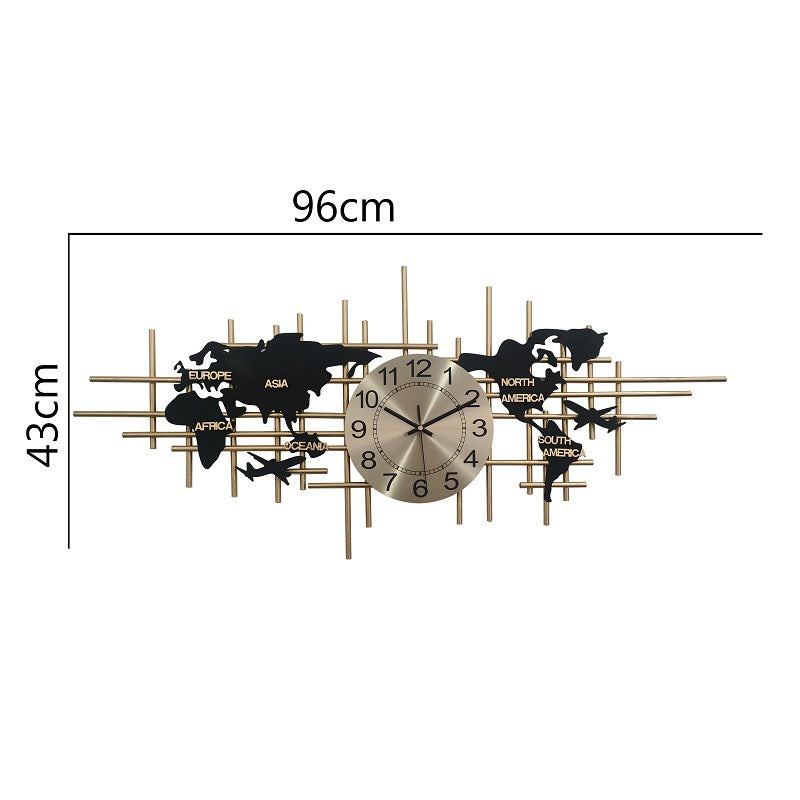 Artistic World Map Wall Clock | High & Bury