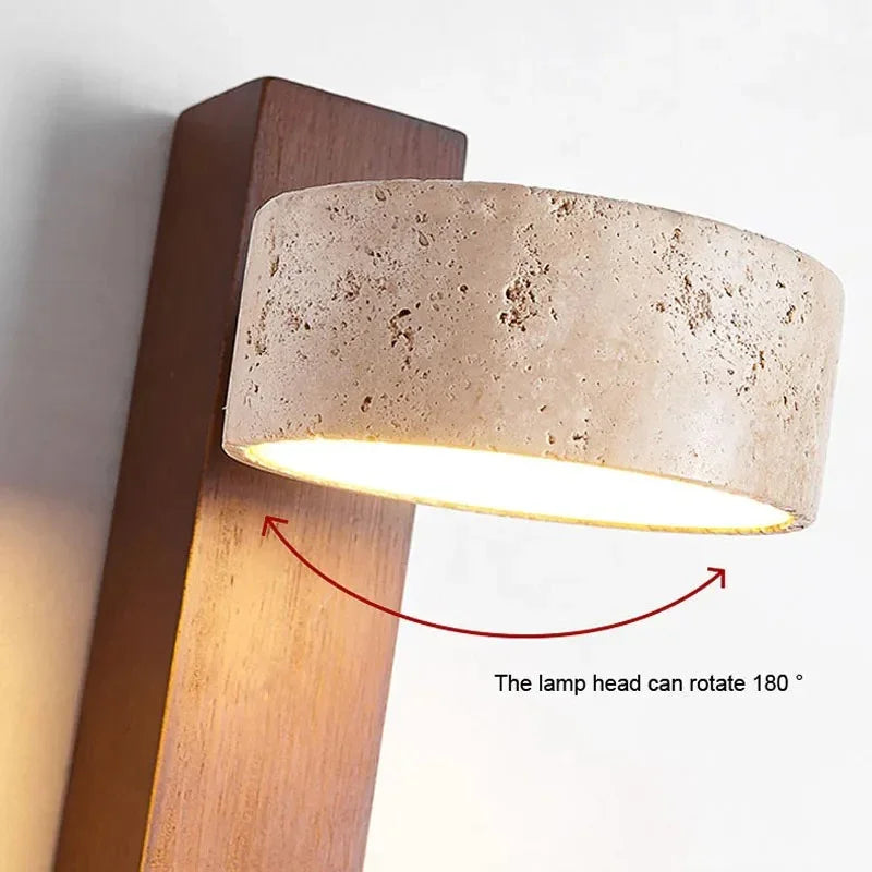 Ashhollow Travertine Wall Lamp
