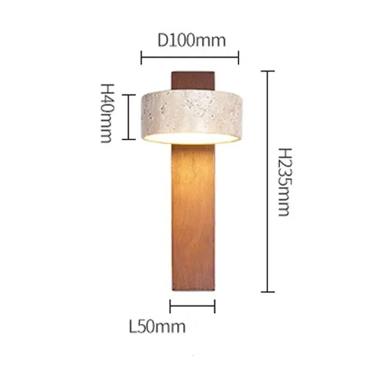 Ashhollow Travertine Wall Lamp