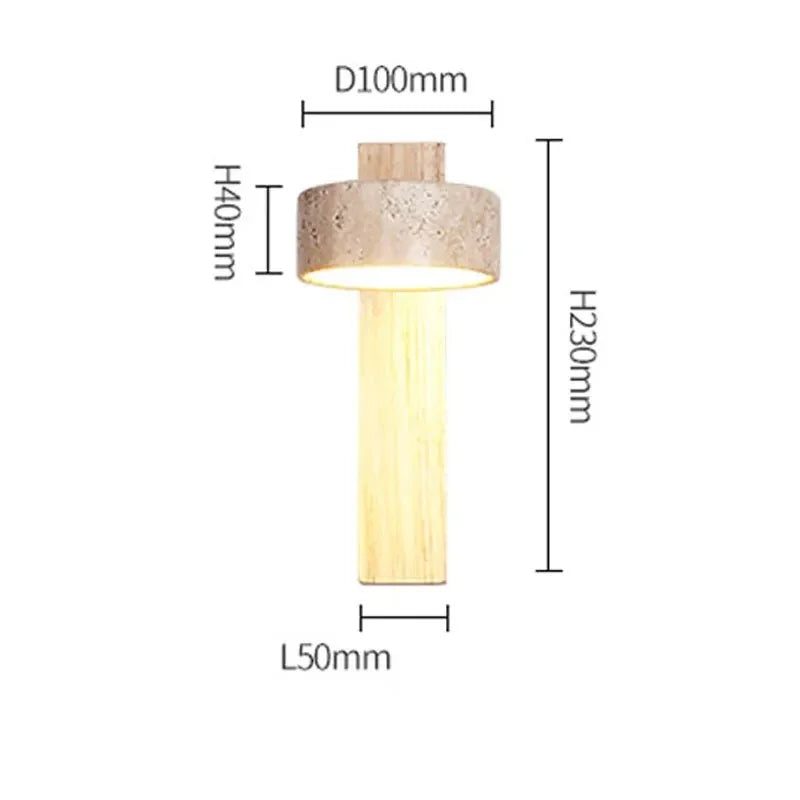 Ashhollow Travertine Wall Lamp