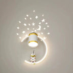 Astronaut Half Moon LED Wall Light Night Light | High & Bury