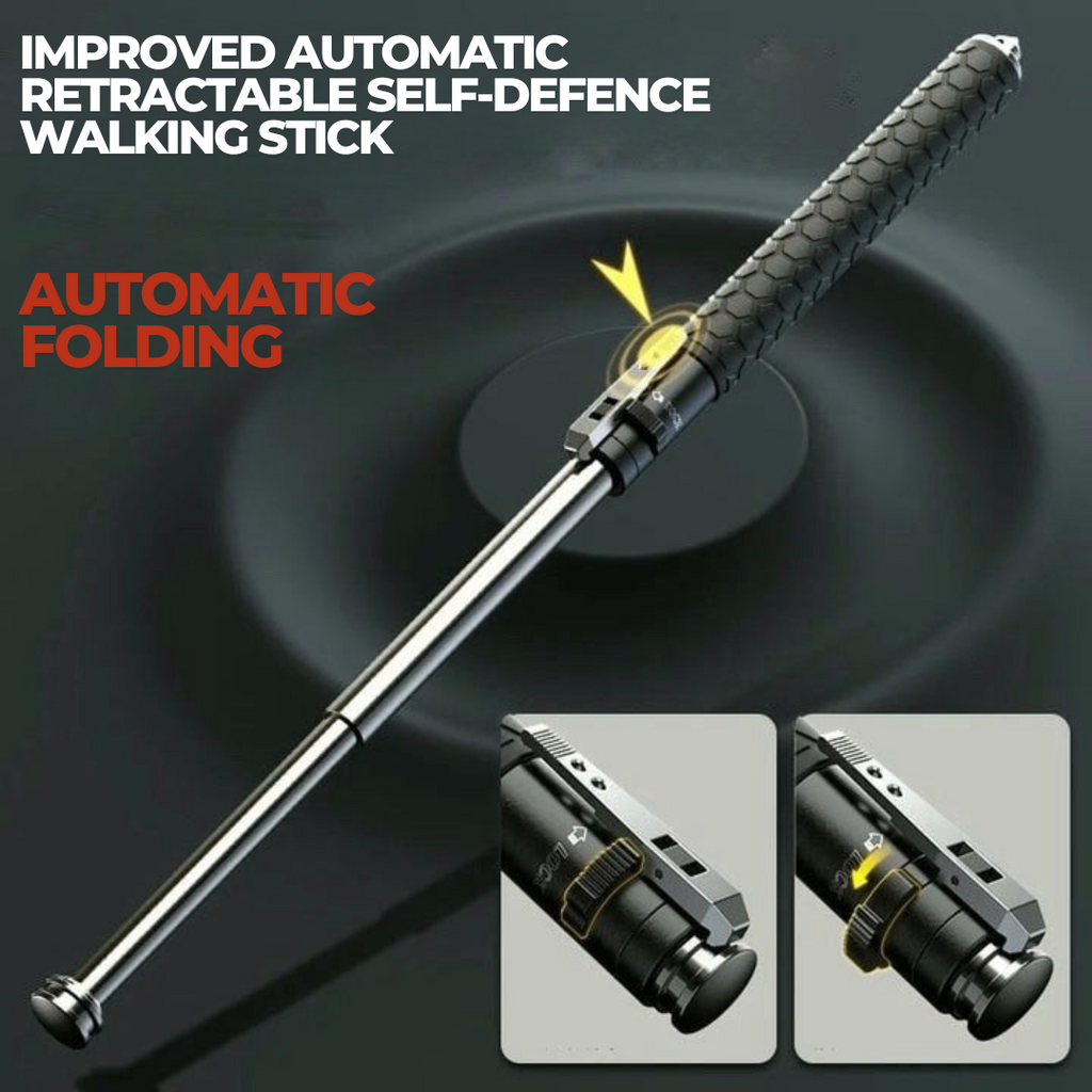 Automatic Hiking Walking Stick with LED Light, Alloy Steel, view 5