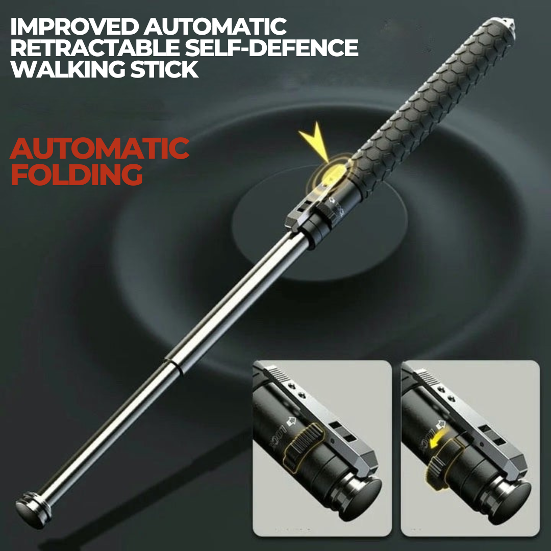 Automatic Hiking Walking Stick with LED Light, Alloy Steel, view 5