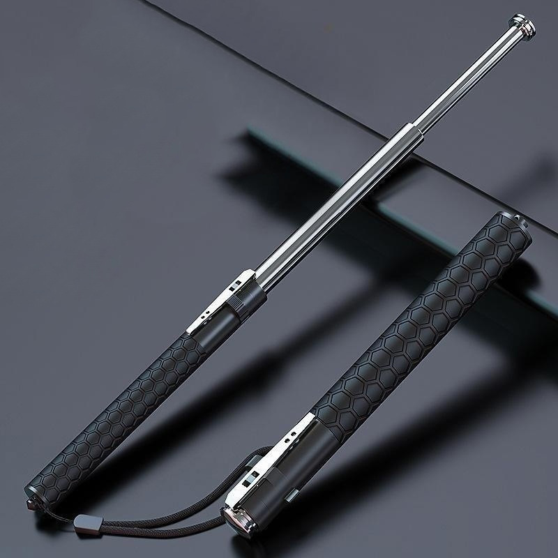 Automatically Extendable Steel Baton with Button and Safety Lock, view 2