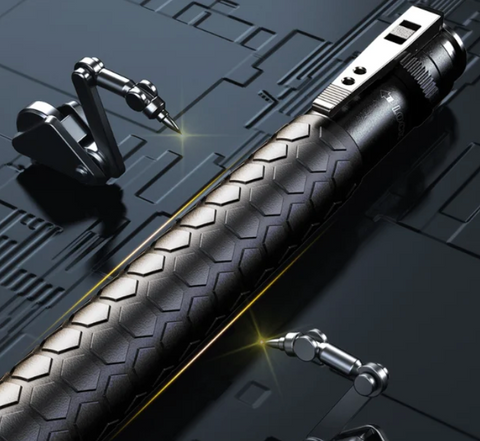 Automatically Extendable Steel Baton with Button and Safety Lock, view 3