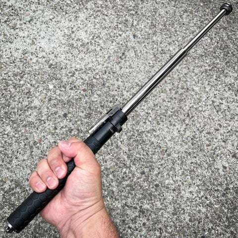 Automatically Extendable Steel Baton with Button and Safety Lock, view 9