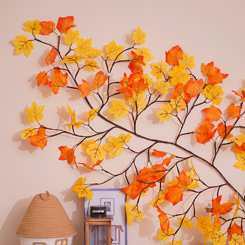 Autumn Decorative LED Maple Leaf Wall Garland | High & Bury