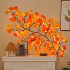 Autumn Decorative LED Maple Leaf Wall Garland | High & Bury