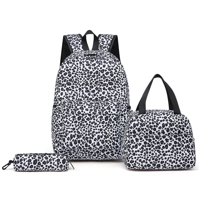 Backpack Set with Cooler Bag and Pencil Case, Leopard Print, view 17