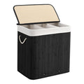 Bamboo Laundry Sorting Bin with Various Compartments | High & Bury