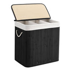 Bamboo Laundry Sorting Bin with Various Compartments | High & Bury