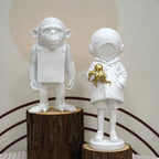 Banksy-Inspired Resin Sculptures: Flower Thrower and Balloon Girl, view 13