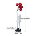 Banksy-Inspired Resin Sculptures: Flower Thrower and Balloon Girl, view 16