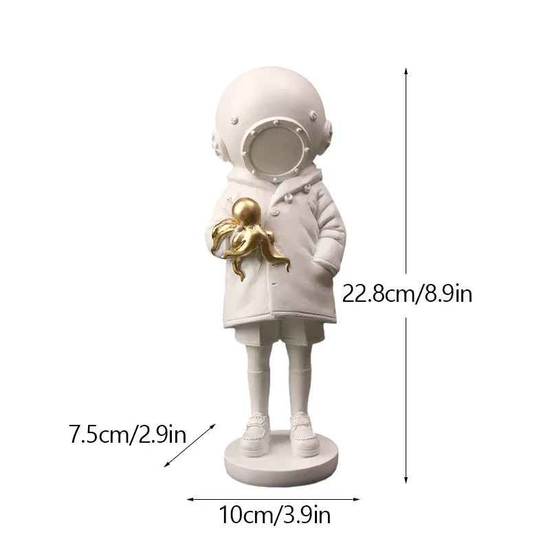 Banksy-Inspired Resin Sculptures: Flower Thrower and Balloon Girl, view 6