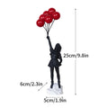 Banksy-Inspired Resin Sculptures: Flower Thrower and Balloon Girl