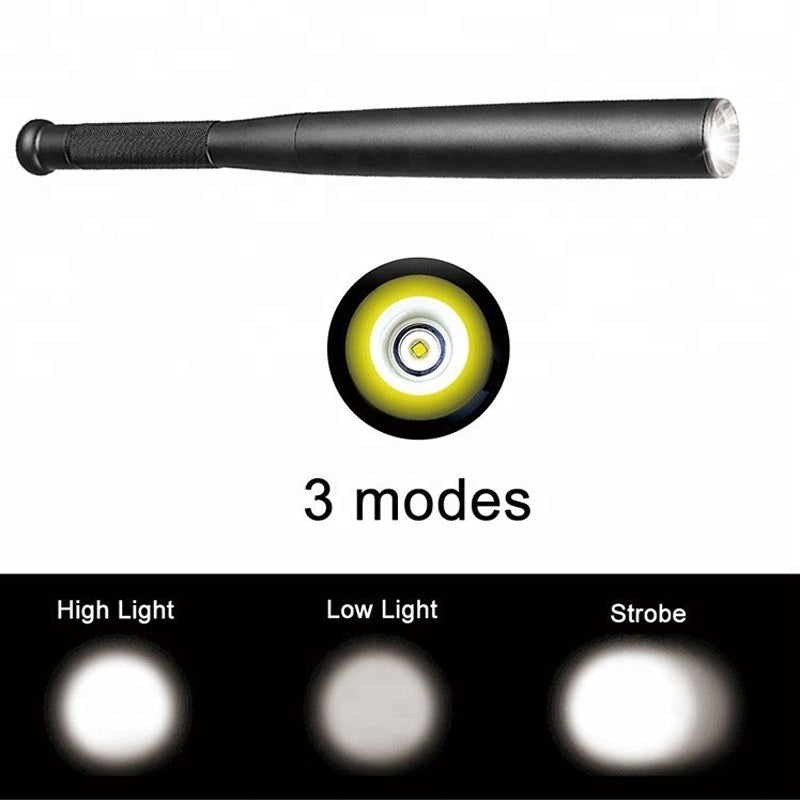 Baseball Bat-Shaped LED Torch, Aluminium Alloy, 3 Modes, 31/36/41/49 cm, view 2