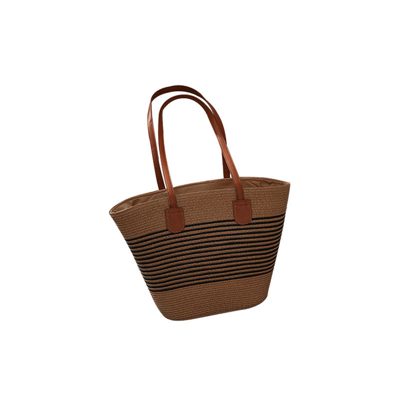 Basket Bag with Leather Handles | High & Bury