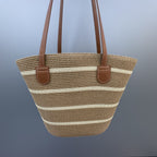 Basket Bag with Leather Handles | High & Bury