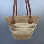 Basket Bag with Leather Handles | High & Bury