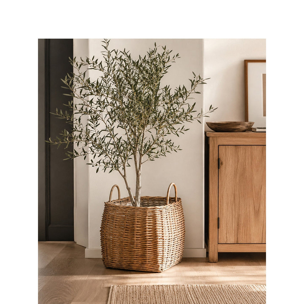 Basket for Stylish Storage Woven Natural Fiber | High & Bury
