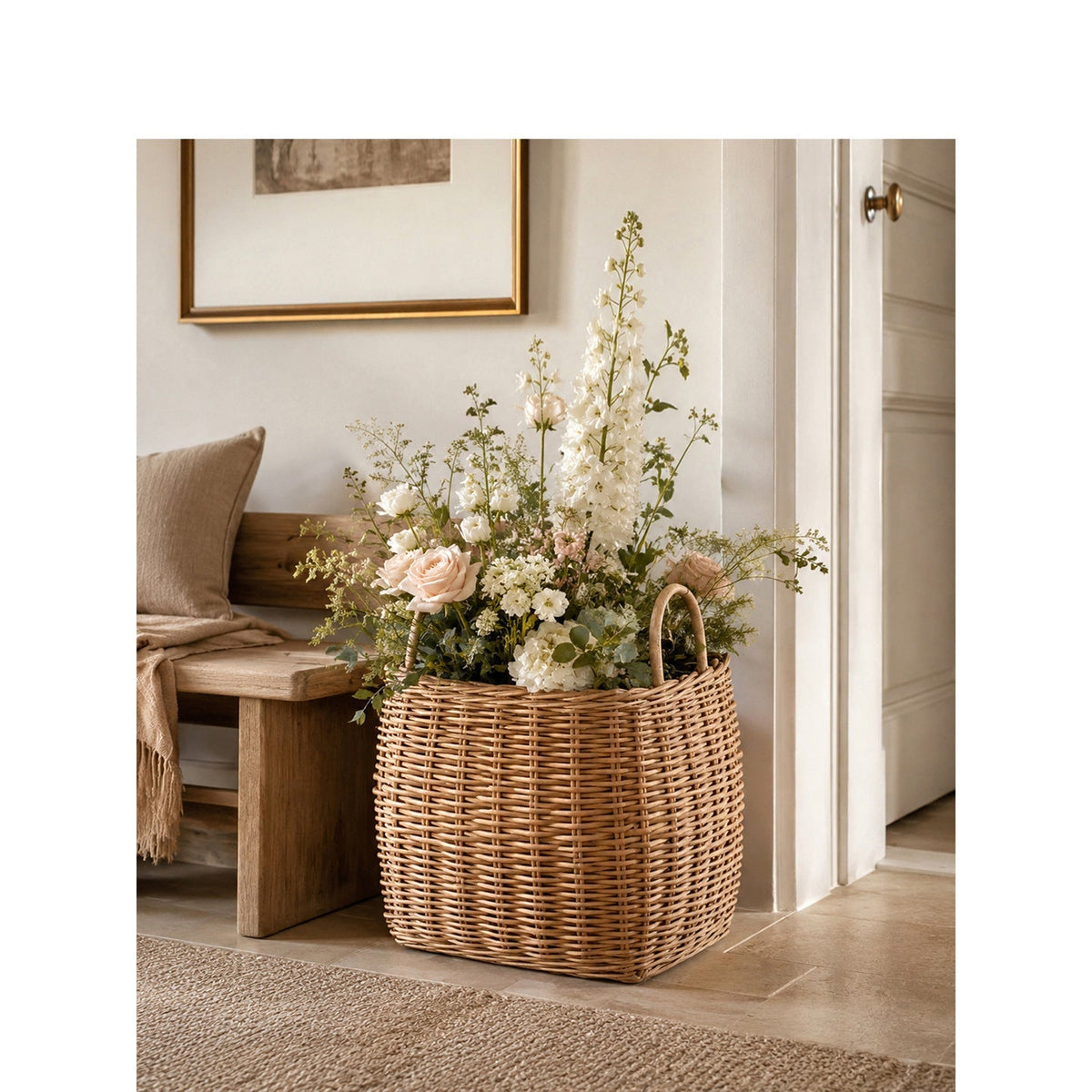 Basket for Stylish Storage Woven Natural Fiber | High & Bury
